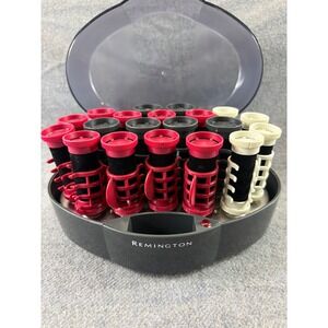 Remington KF-20i Hot Rollers Hair Setter Black Red Ionic 20 Rollers Clips 300W